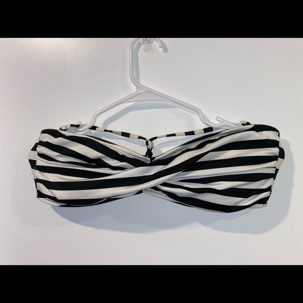 Striped Bandeau Bikini Top
